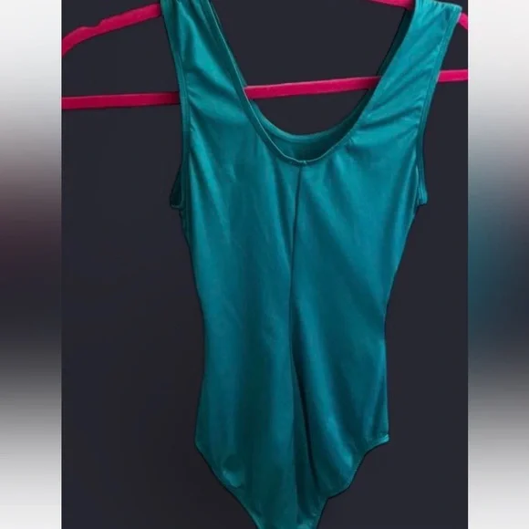 Vintage blue/aqua playboy playmate 1 piece swimsuit size small.